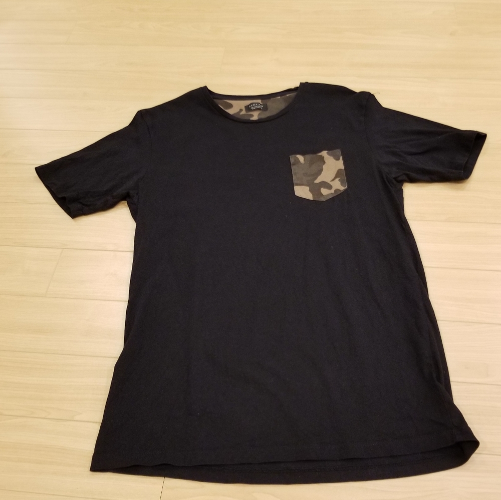 Zara Camouflage Pocket T-shirt